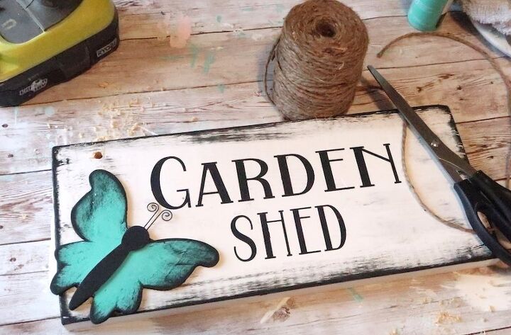 making a garden shed sign from scrap wood budget friendly simple diy