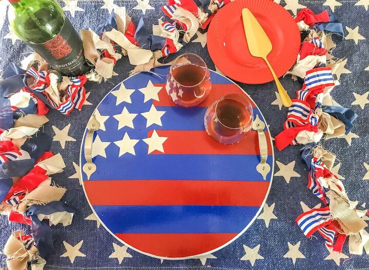4th of july serving tray