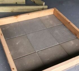 outdoor table using pavers