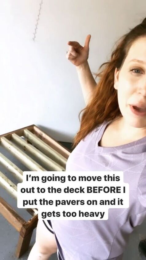 outdoor table using pavers