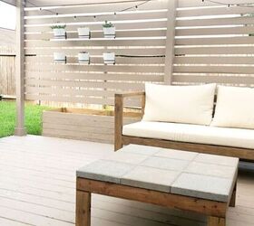 outdoor table using pavers