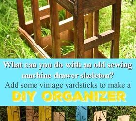 old sewing machine drawer frame makeover