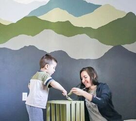 8 stunning wall transformations to inspire your weekend plans, Make a mountain mural