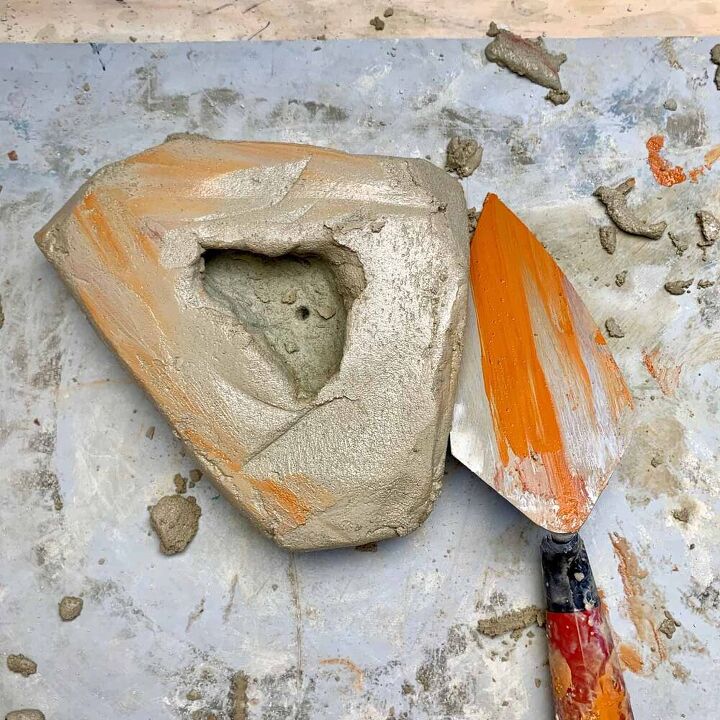 faa um vaso de pedra falso de cimento