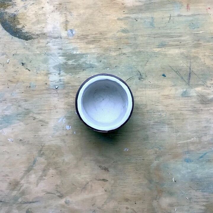 faa um molde de silicone para um pote de cimento texturizado