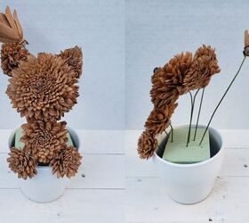 how to make a dog out of wood flowers