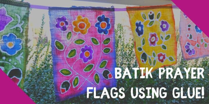 cmo hacer banderas de oracin estilo batik usando pegamento