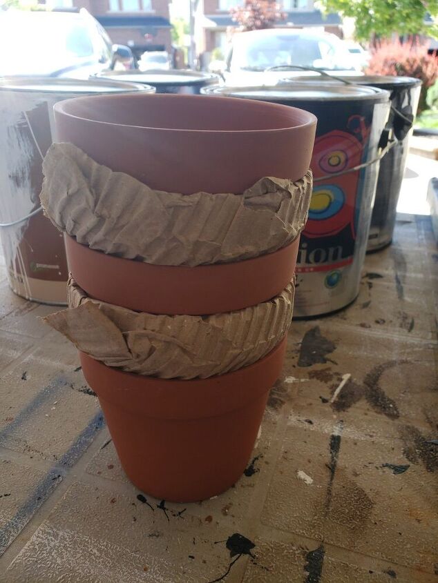 sem jardim sem preocupaes como fazer vasos de ervas internos, Vasos de terracota da Dollar Store