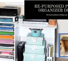 re purposed paper organizer desk