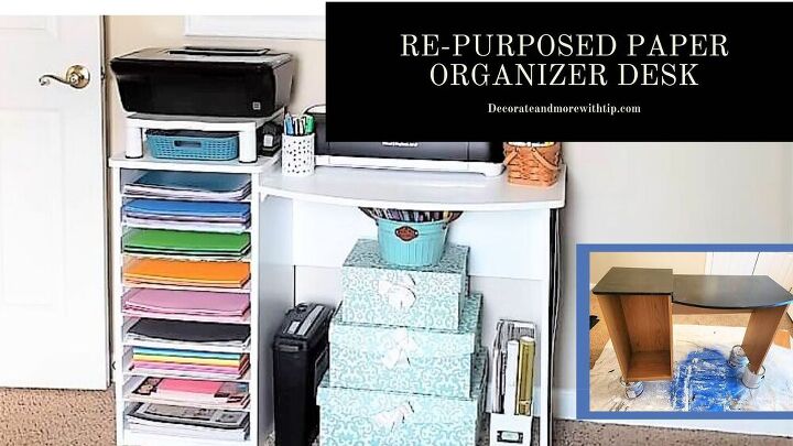 re purposed paper organizer desk