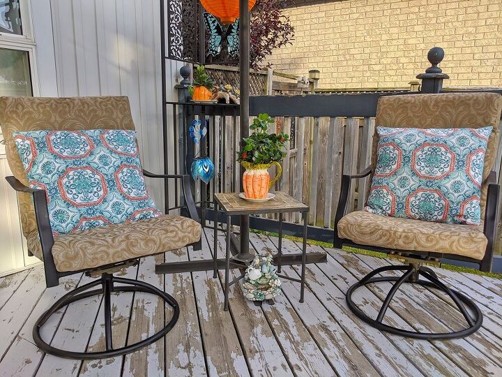 salvaged patio chairs
