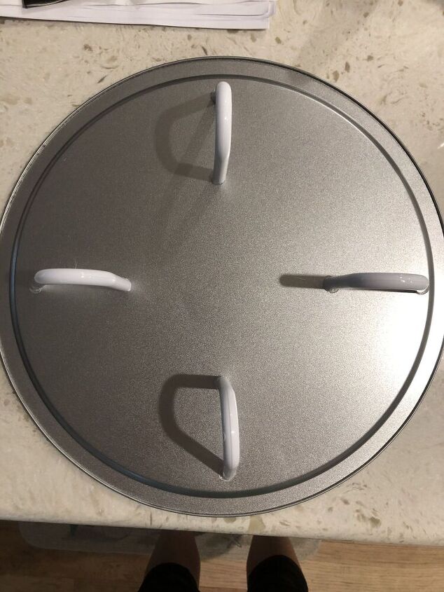 Dollar Store Pizza Pan Home Decor Idea