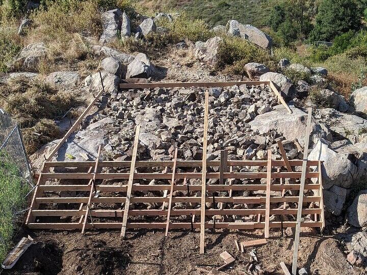 q concrete over big rocks