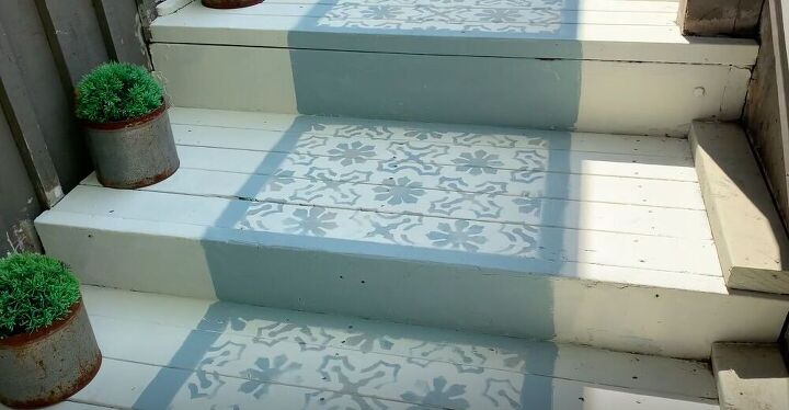 crea una alfombra de imitacin para el porche delantero y recibe a tus invitados con, Cambio de imagen en el porche