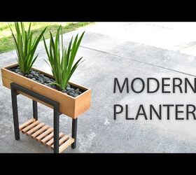 make your front yard stand out with these 15 diy planter box ideas, Make a modern raised planter box