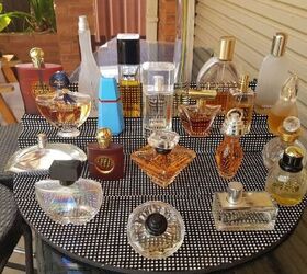 diy sparkling perfume display stand