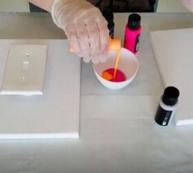 update your light switch plates with this simple paint pour project, Prep the Paint