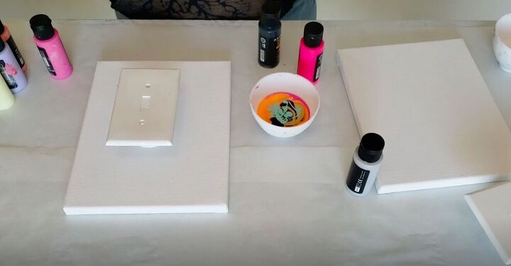 update your light switch plates with this simple paint pour project, Pour the Paint into the Bowl