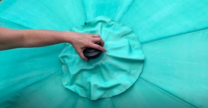 revamp an old patio umbrella with this diy painted umbrella makeover, Clean the Umbrella