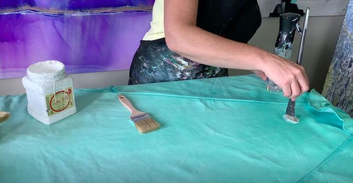 revamp an old patio umbrella with this diy painted umbrella makeover, Paint