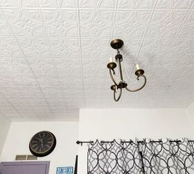 20 affordable ways to turn your bedroom into a space you can relax in, Put up a faux tin ceiling