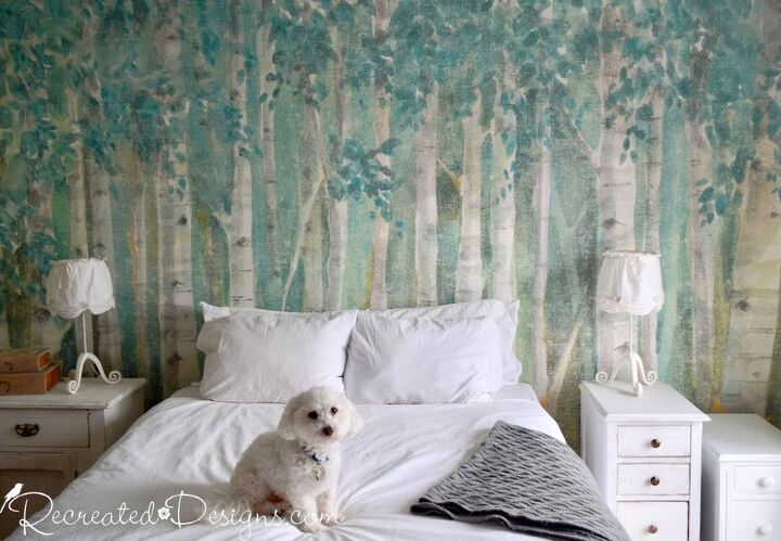 20 affordable ways to turn your bedroom into a space you can relax in, Create a feature wall inspired by nature