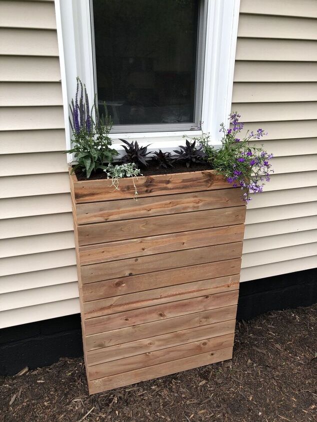 modern slat window planter