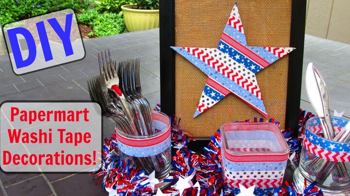 s 10 ideas de decoracion para la fiesta del 4 de julio, DIY Decoraciones del 4 de julio con Washi Tape de Paper Mart