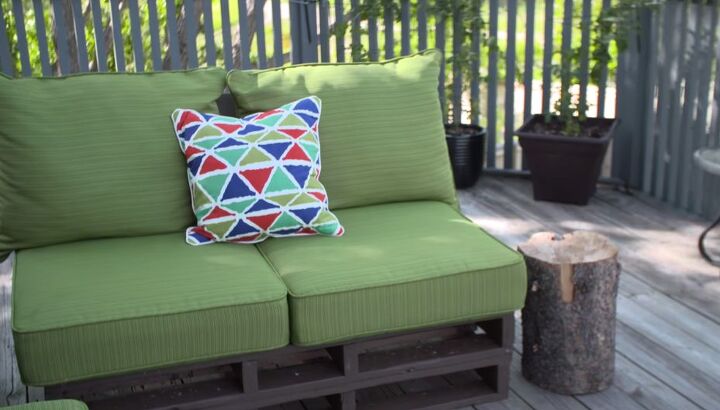 s 13 outdoor furniture ideas that ll save you money this summer, Pallet Patio Bench