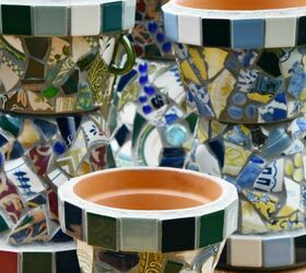 create mosaic flower pots