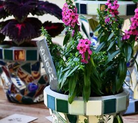 create mosaic flower pots