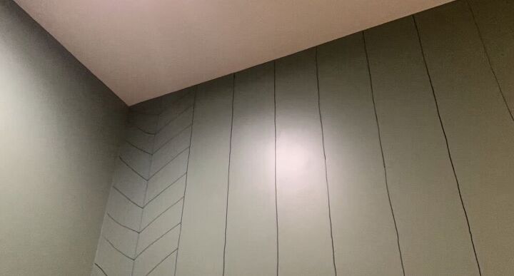 diy faux wallpaper herringbone wall papel pintado de espiga