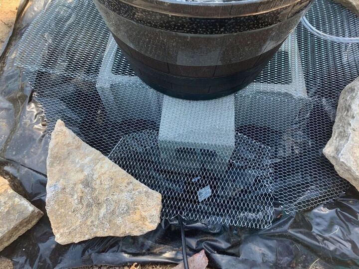 water fountain from wine bottles