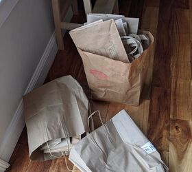 how to decoupage laminate furniture with brown paper bags