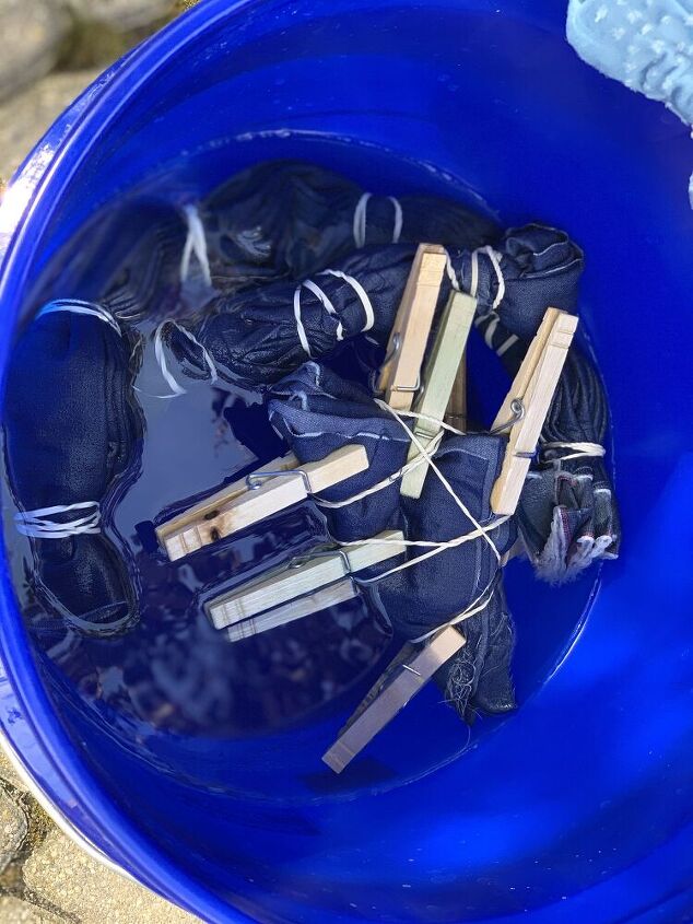 a twist on shibori denim bleaching