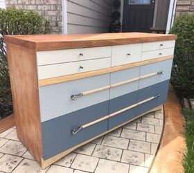 18 gorgeous ways to add tons of color to your old furniture, MCM Drastic to Fantastic A Dresser Tale