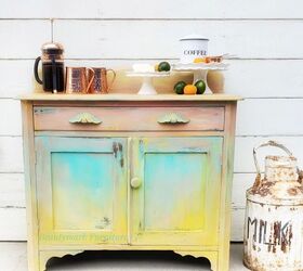 18 gorgeous ways to add tons of color to your old furniture, Blended Paint Technique