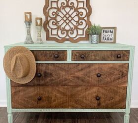 18 gorgeous ways to add tons of color to your old furniture, A FREE Vintage Dresser Makeover