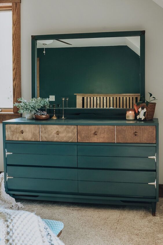 18 gorgeous ways to add tons of color to your old furniture, Refinished Mid Century Dresser