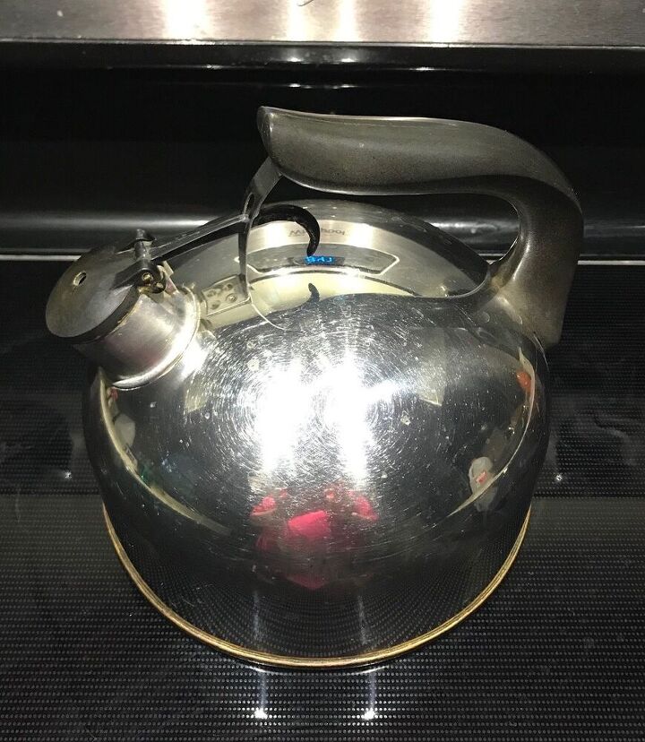 how to super clean inside of vintage tea kettle