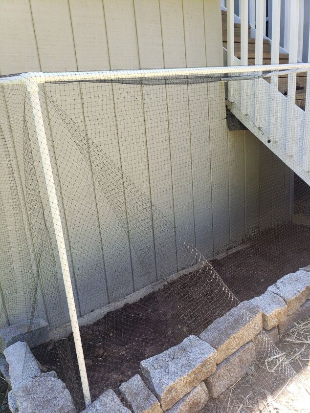 how i turned the space under my deck stairs into a deer proof garden