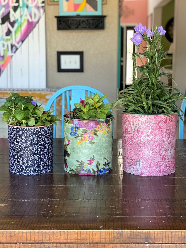 23 awesome indoor planter ideas that ll feed your plant addiction, Easy Fabric Planter Bins