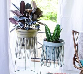 23 awesome indoor planter ideas that ll feed your plant addiction, Tomato Cage Plant Stand