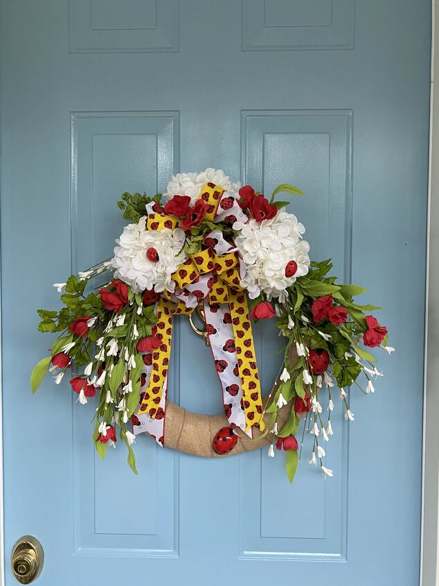 s 12 summer wreaths that will make your front door look so cute, Ladybug Wreath