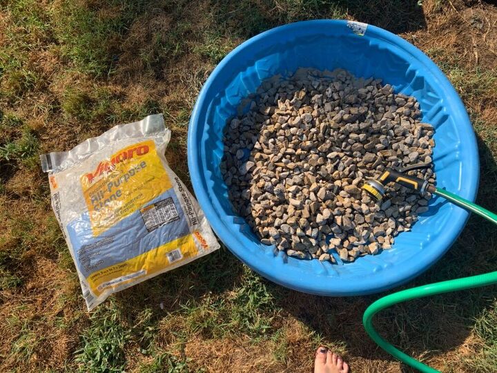 water fountain from wine bottles