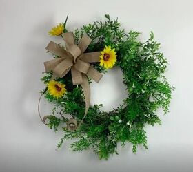Add a Pop of Color to Your Front Door With a Burlap Sunflower Wreath