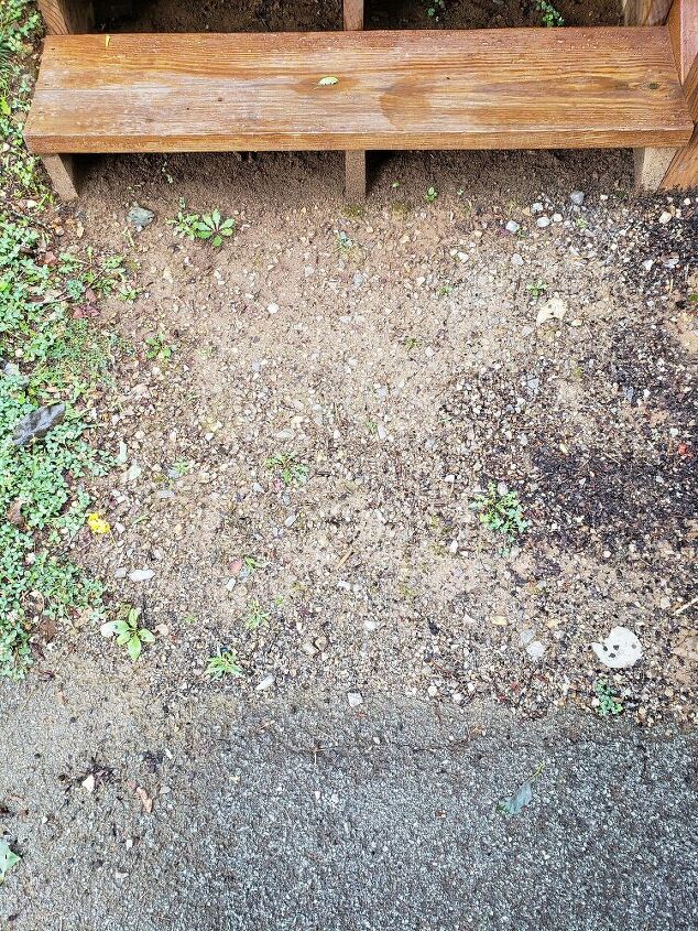 what to put at bottom of deck stairs