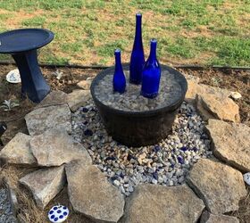 Water Fountain From Wine Bottles