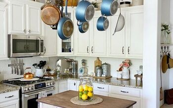 Super Easy DIY Ladder Pot Rack for Under $40