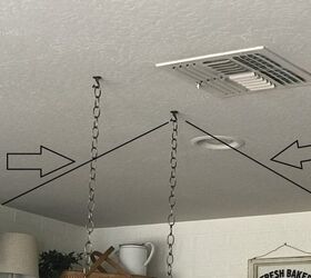super easy diy ladder pot rack for under 40, Measure from wall